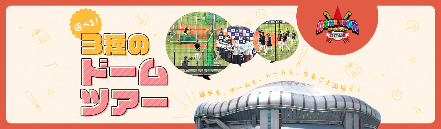 選べる３種のドームツアー
